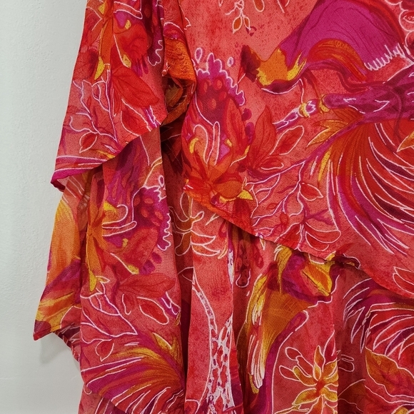 Phool Women's Paradise Tiered Maxi Dress Summer Hawaiian Beach- S - Picture 6 of 9